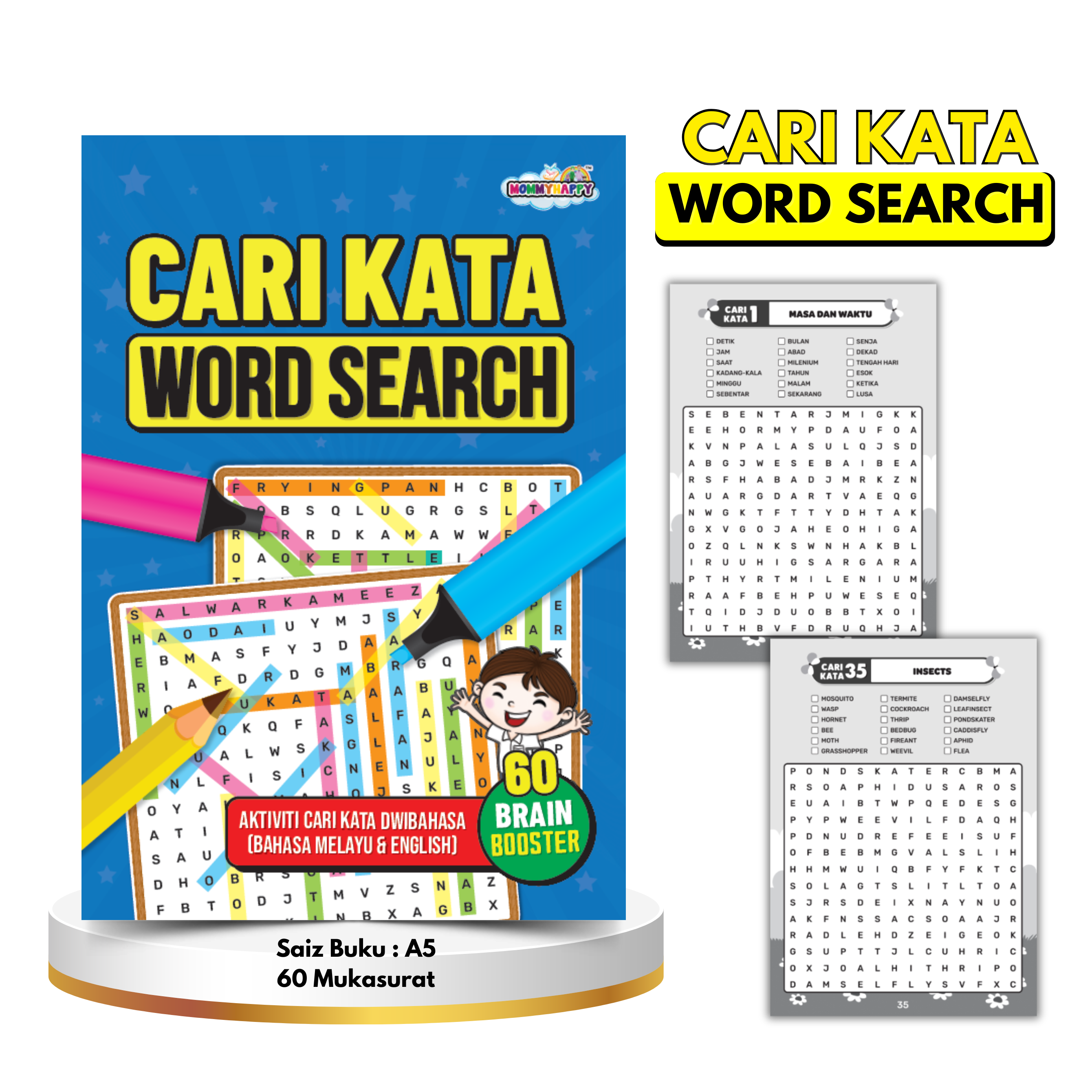 Buku Cari Kata Word Search Mommy Happy