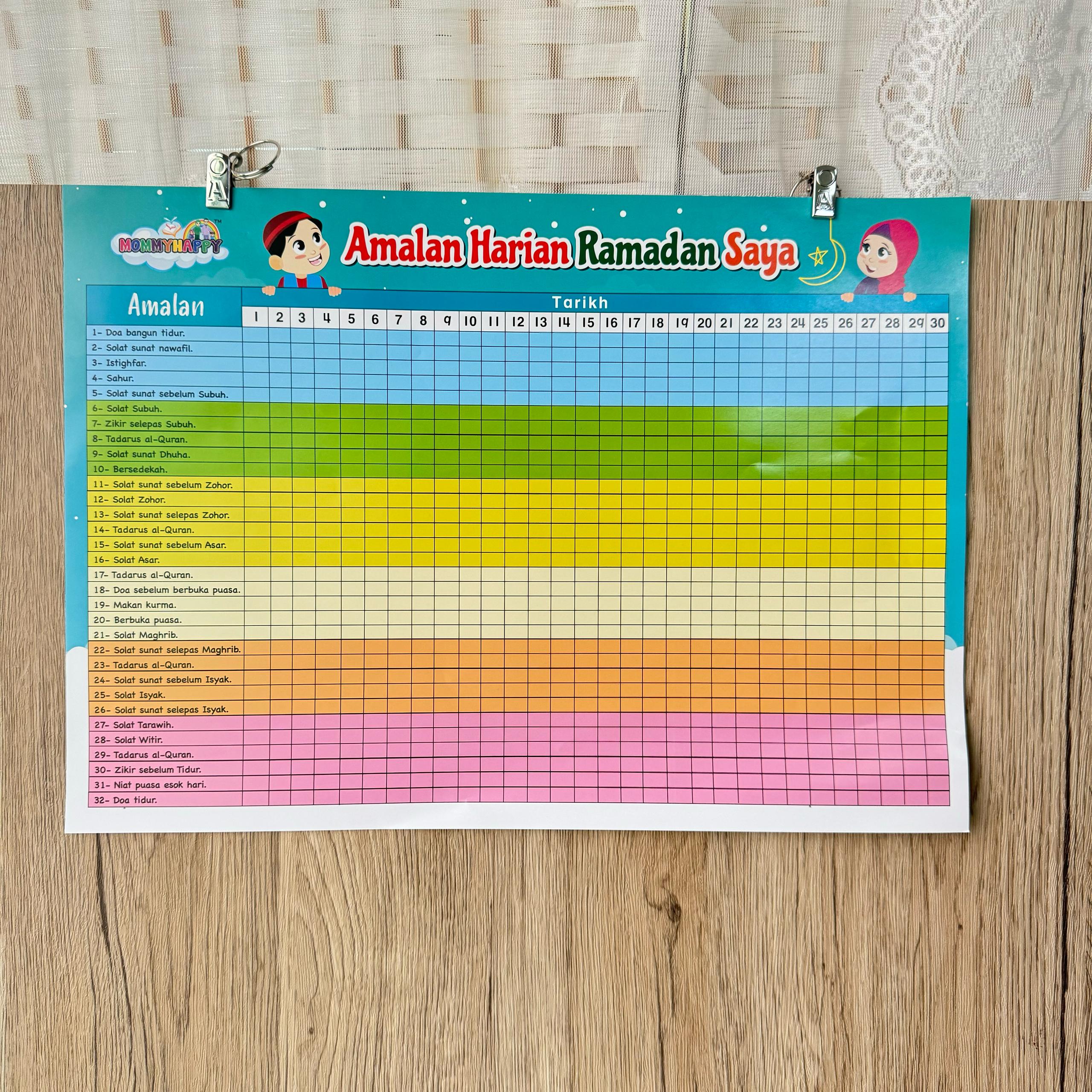Jadual Puasa Bersaiz A3 (10 Pcs)