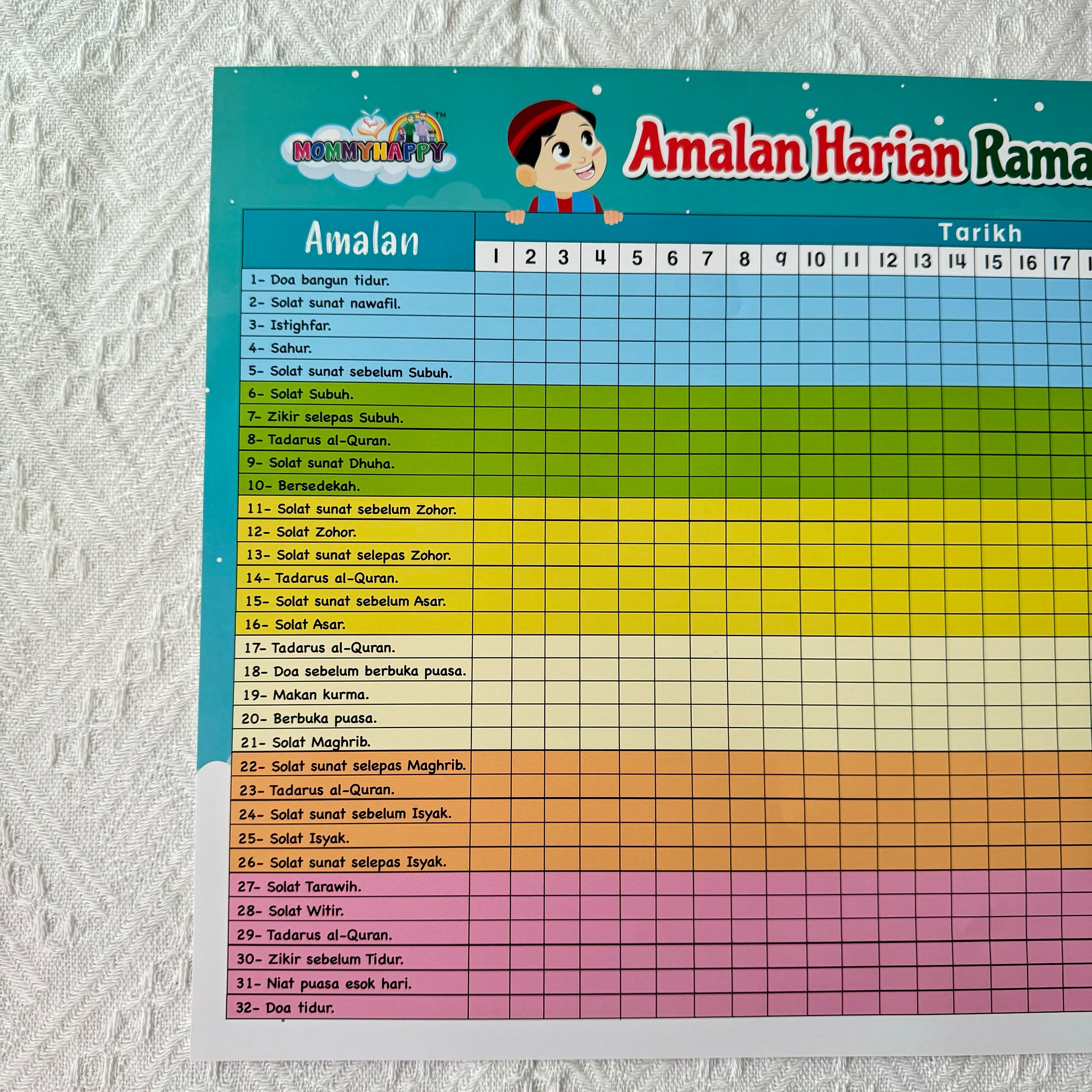 Jadual Puasa Bersaiz A3 (10 Pcs)