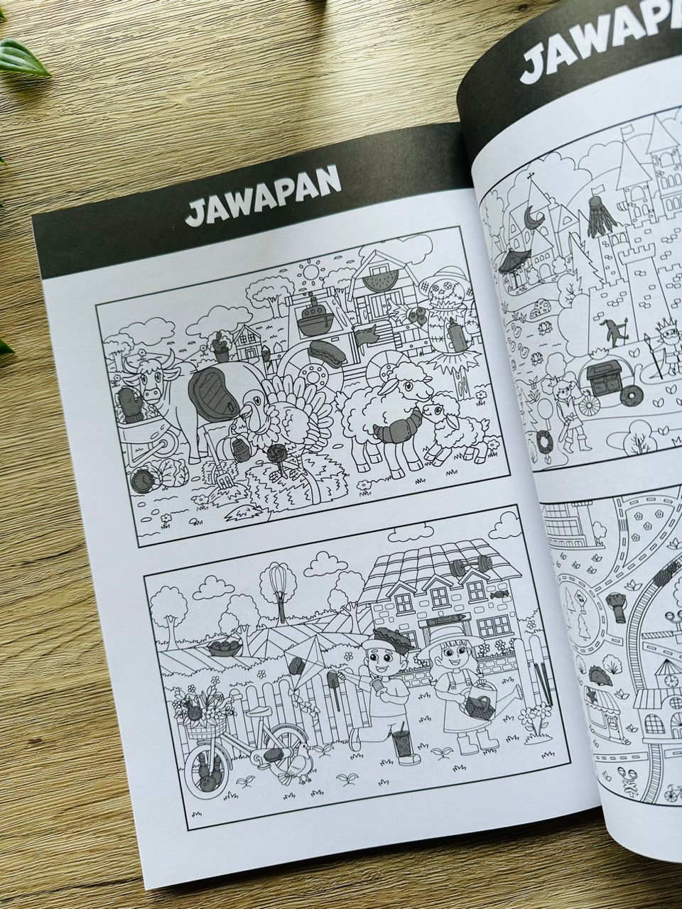 Buku Cari Objek Tersorok,Cari Beza Dan Jom Lukis