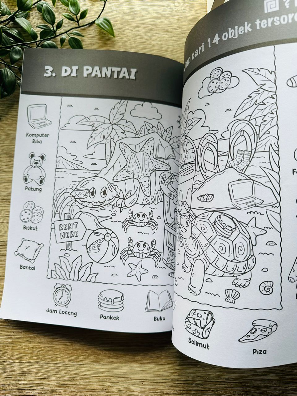 Buku Cari Objek Tersorok,Cari Beza Dan Jom Lukis