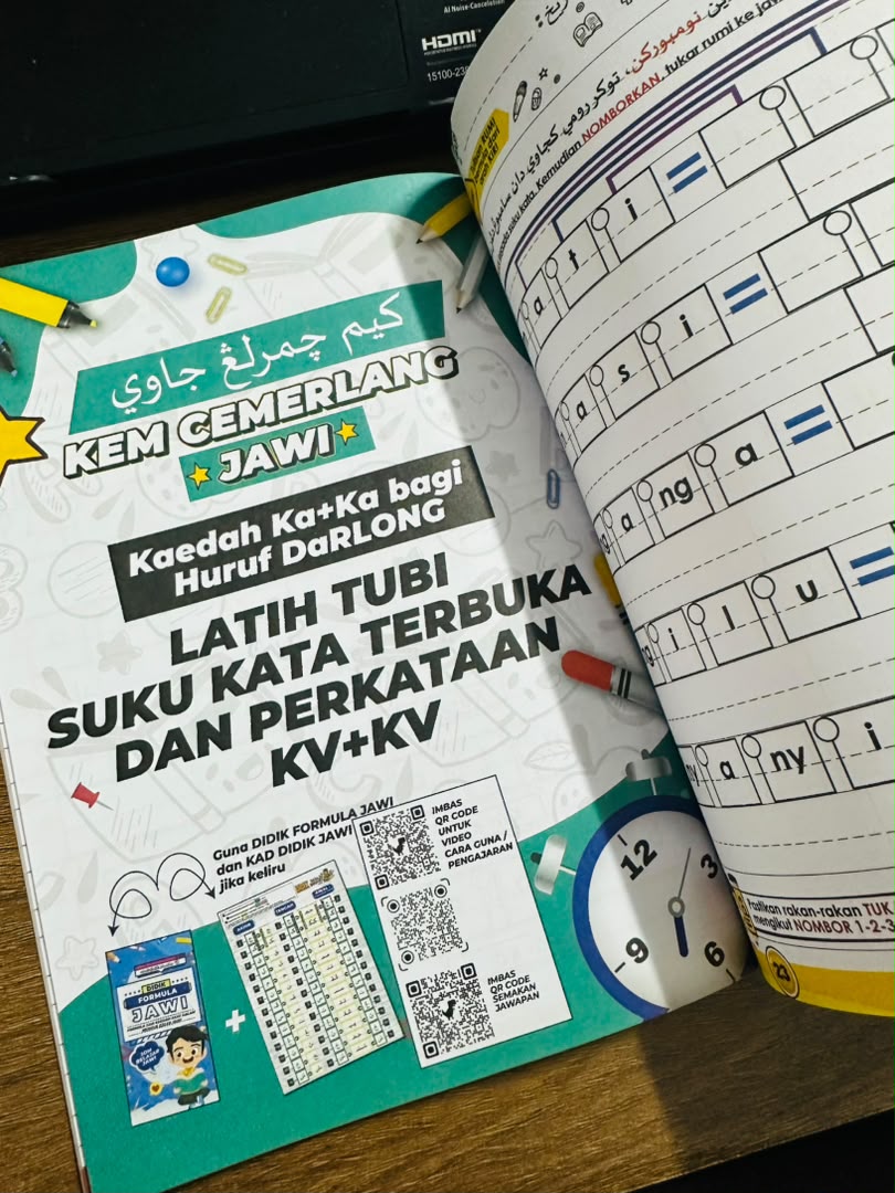 Buku Kem Cemerlang Jawi Jilid 2 + Kad Didik Jawi (Purple)