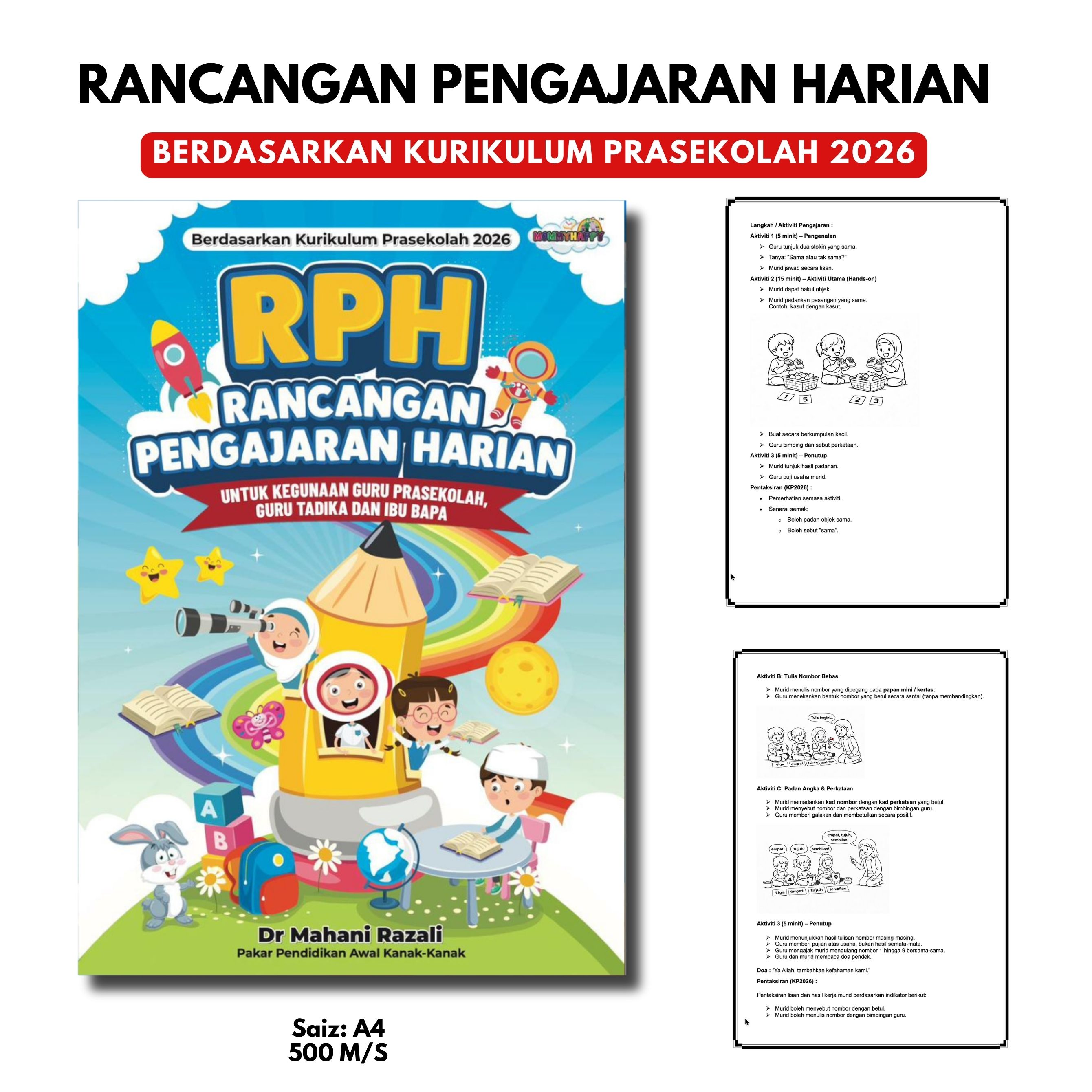 Buku Rancangan Pengajaran Harian Prasekolah Tadika  : Berdasarkan KP 2026 Oleh Dr Mahani