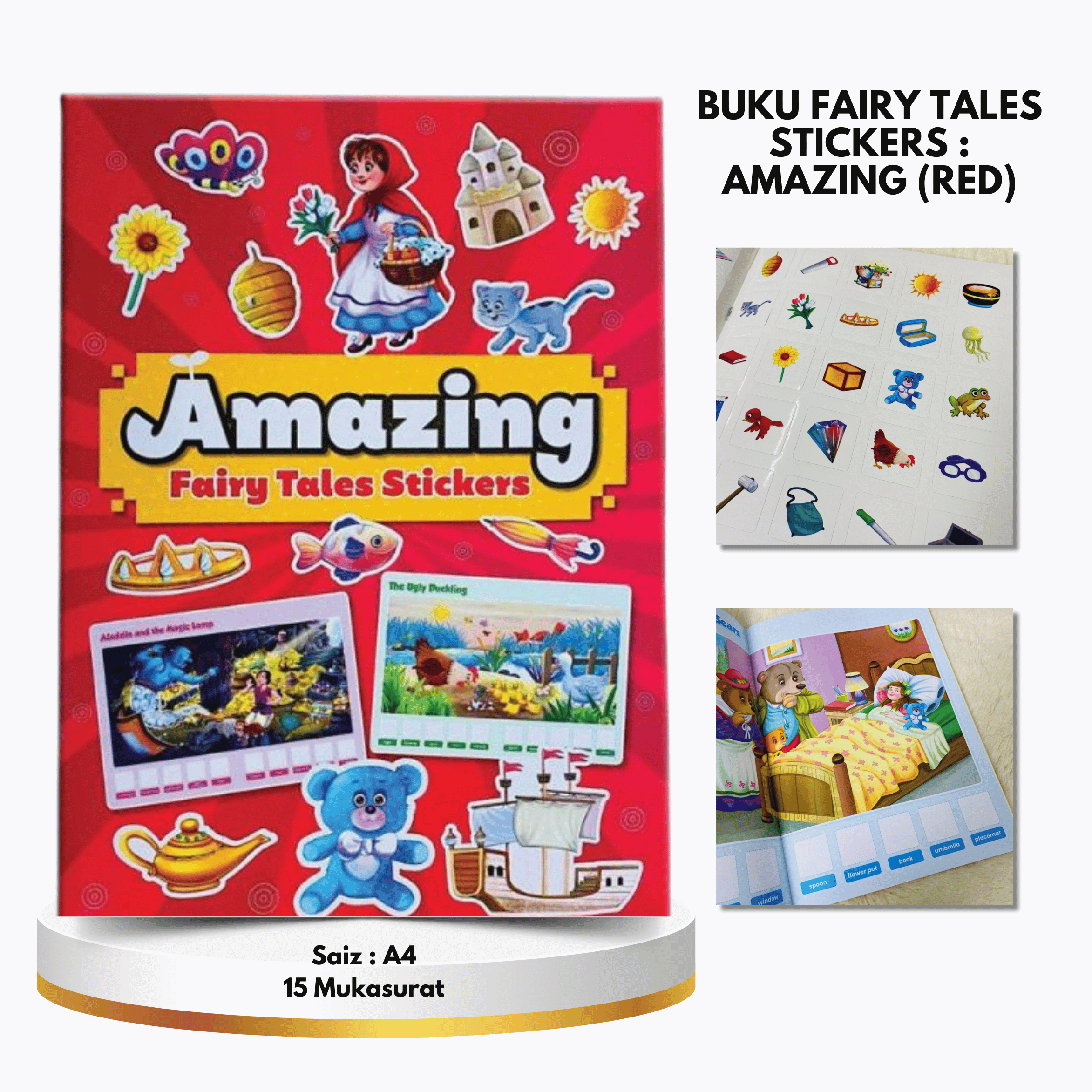 Buku Fairy Tales Stickers : Amazing (Red) (lelong)