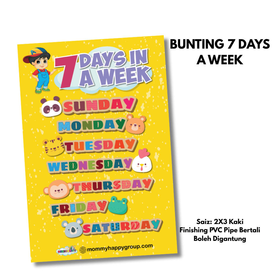 Bunting 7 Days In A Week (Kuning)