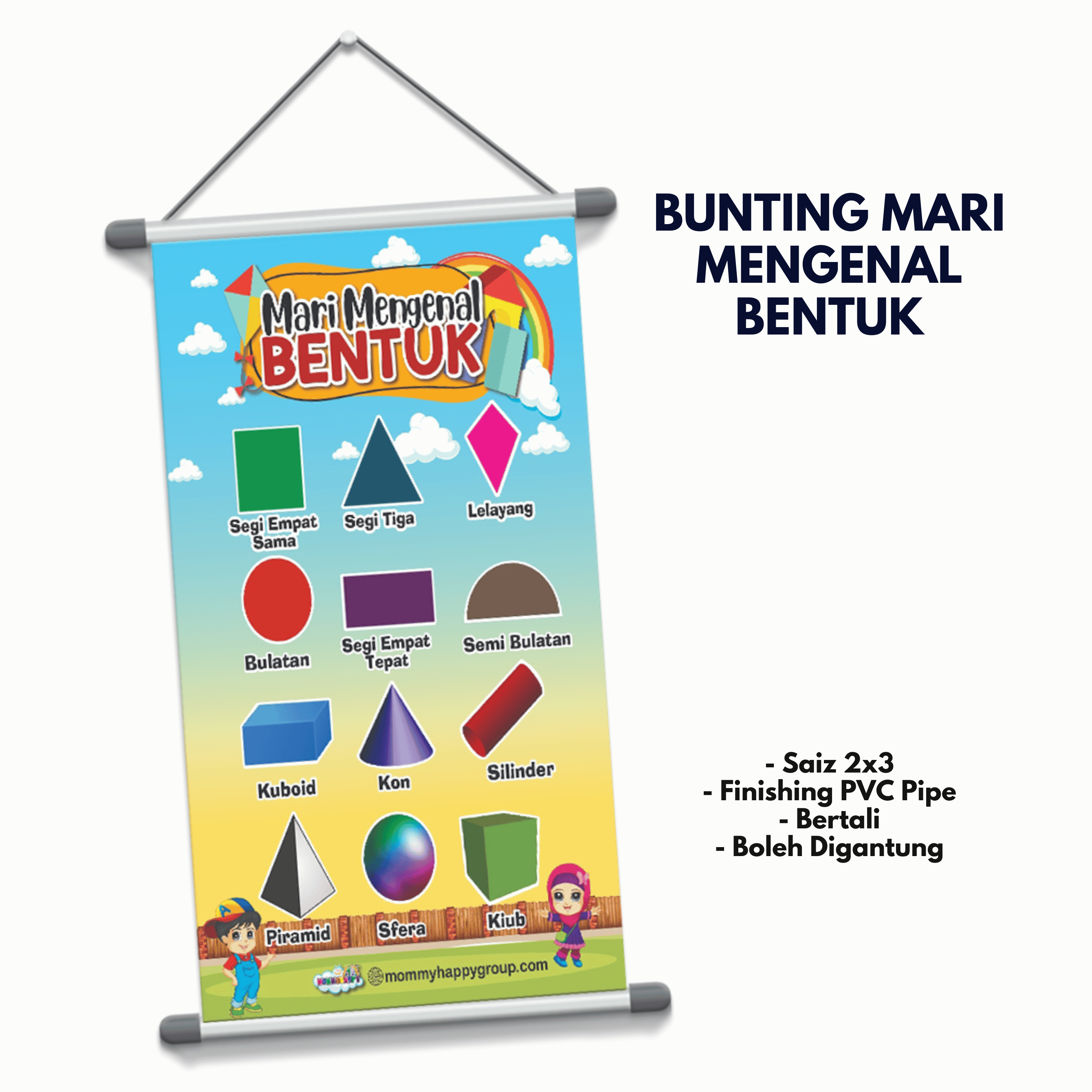Bunting Mari Mengenal Bentuk