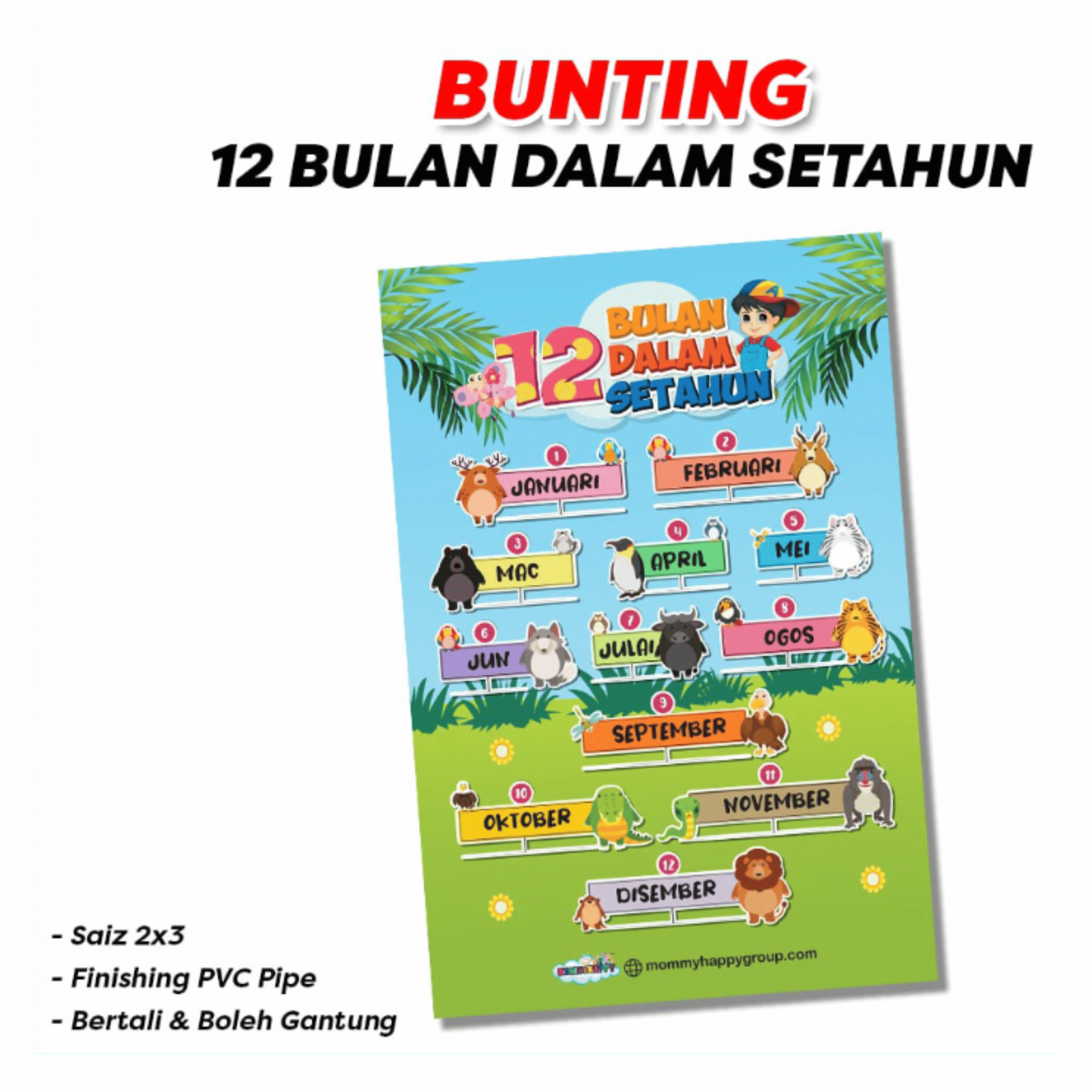 Bunting 12 Bulan Dalam Setahun