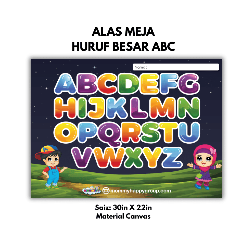 Alas Meja Huruf Besar ABC