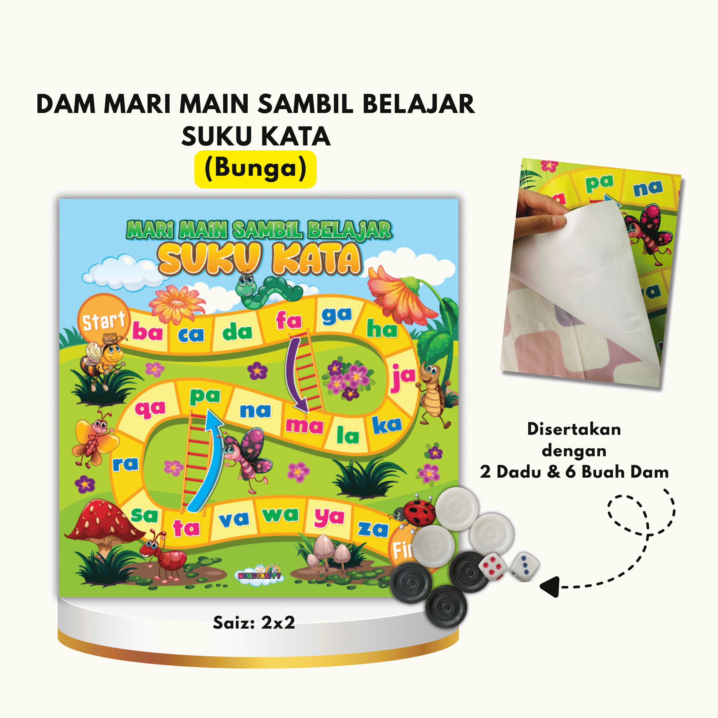 Dam Mari Bermain Sambil Belajar Suku Kata (BUNGA)