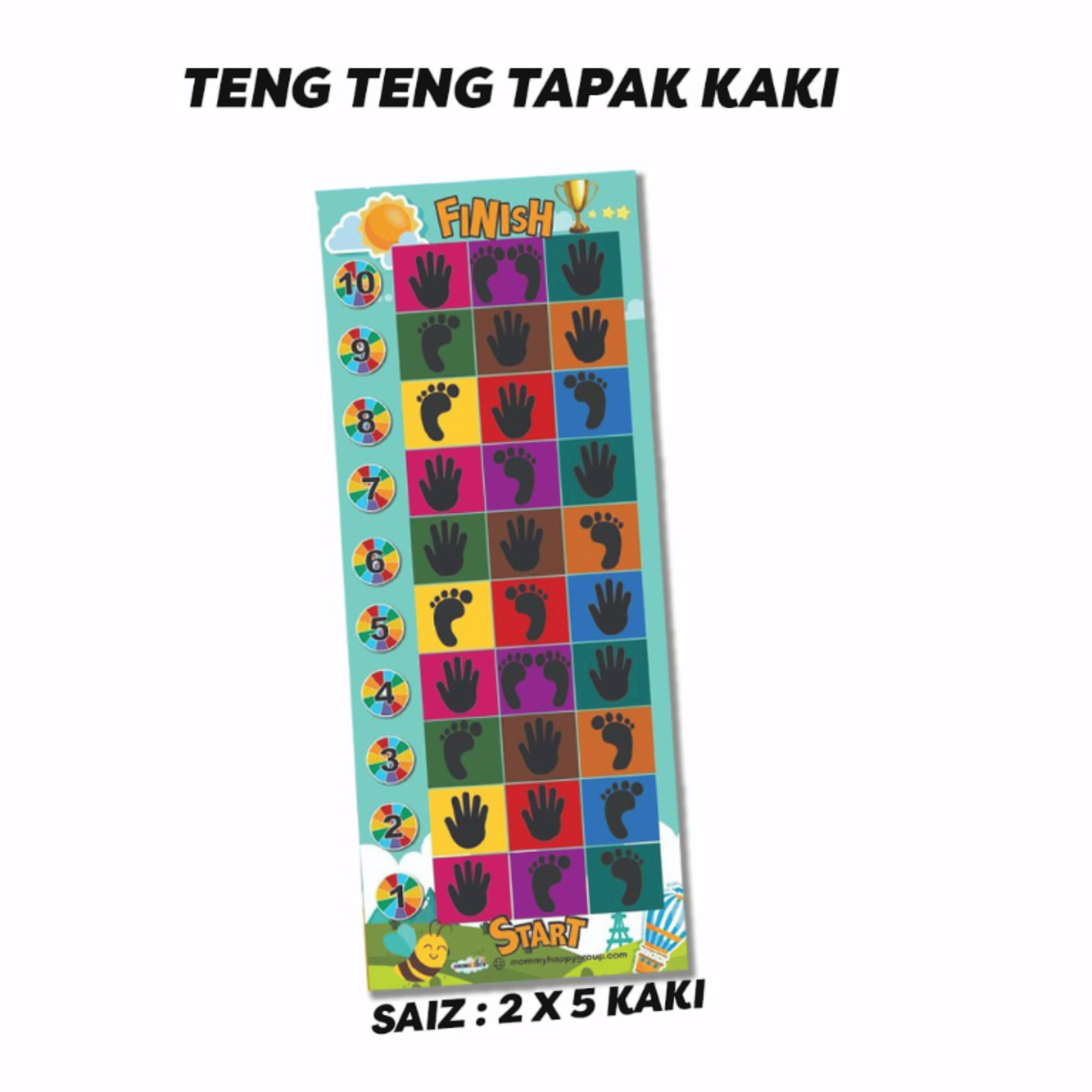 TengTeng Tapak Kaki 2x5 (Turquoise)