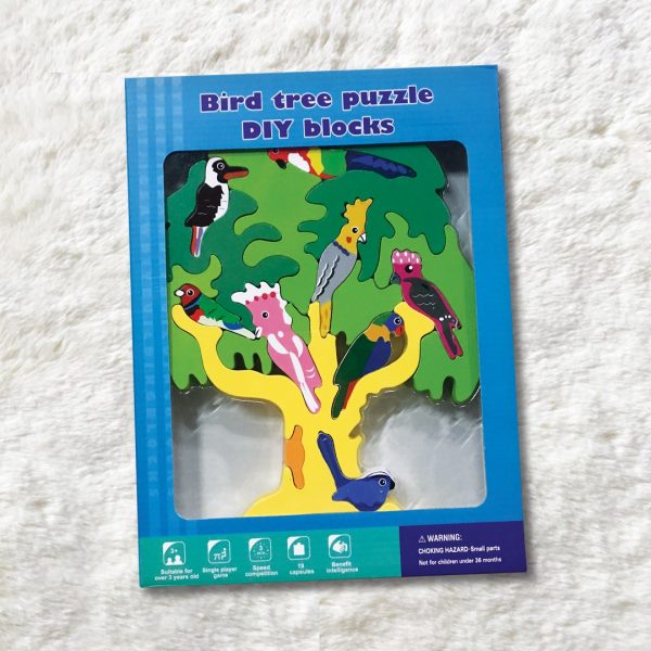 Bird Tree Puzzle Diy Blocks