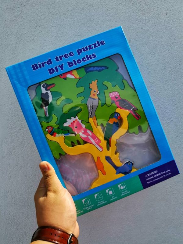 Bird Tree Puzzle Diy Blocks