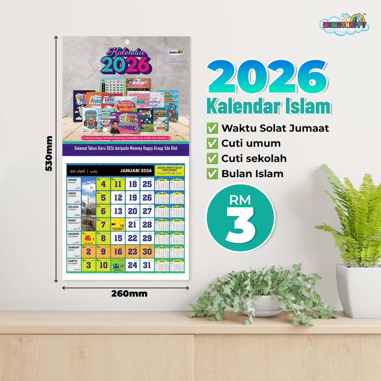 Kalendar Islam Mommy Happy 2026