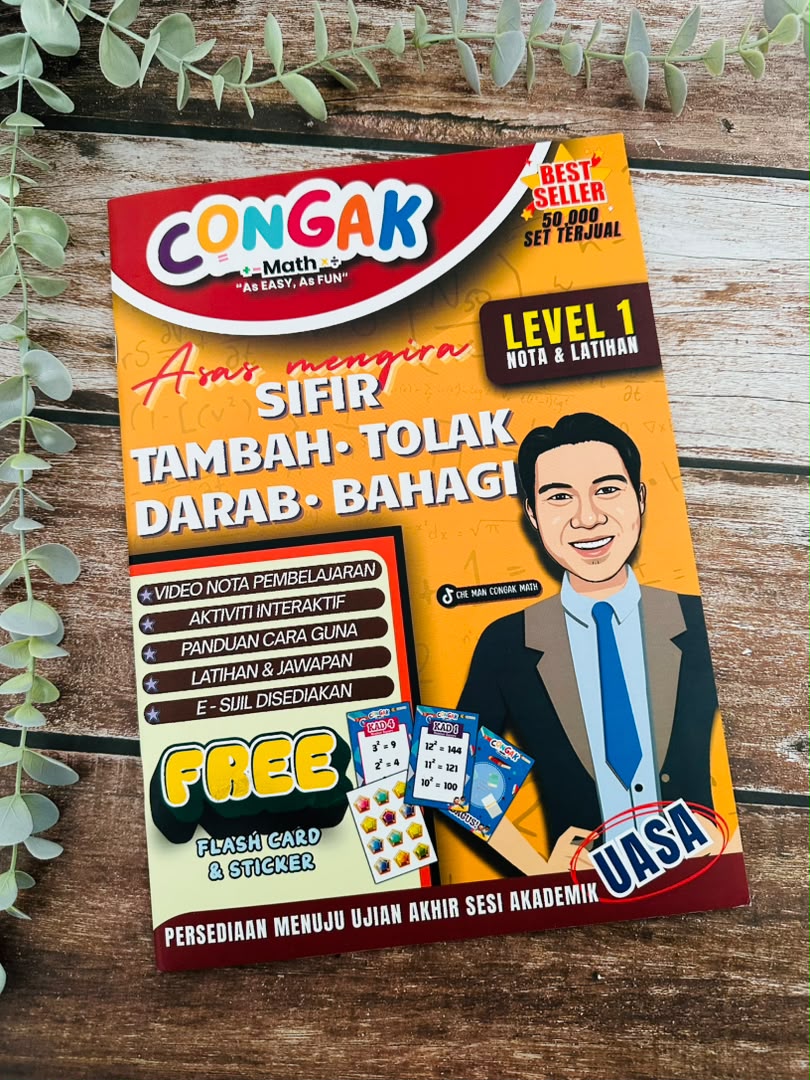 Asas Mengira Sifir, Tambah, Tolak, Darab , Bahagi (LEVEL 1 - Nota & Latihan)