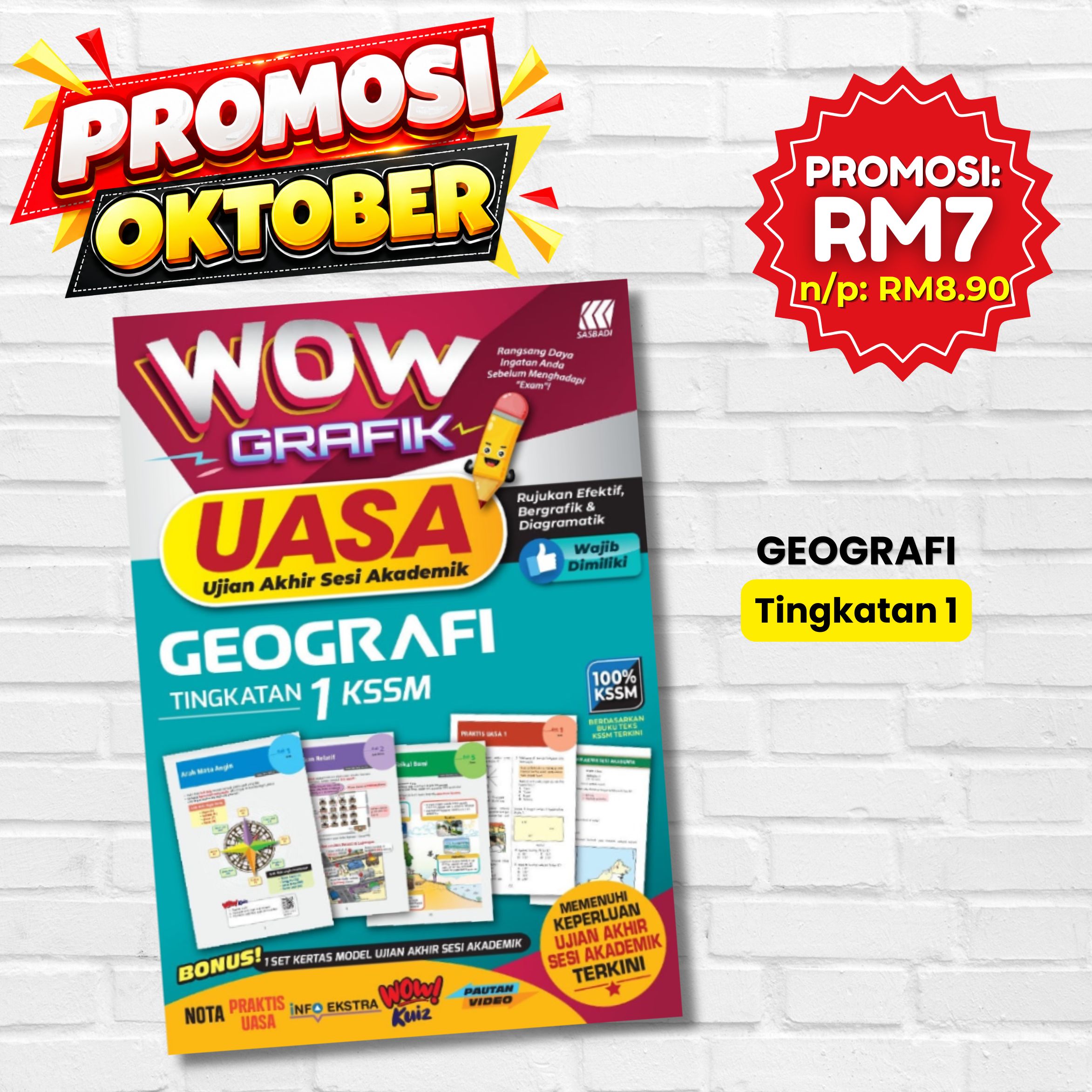 Buku Wow Grafik UASA KSSM - Geografi Ting 1
