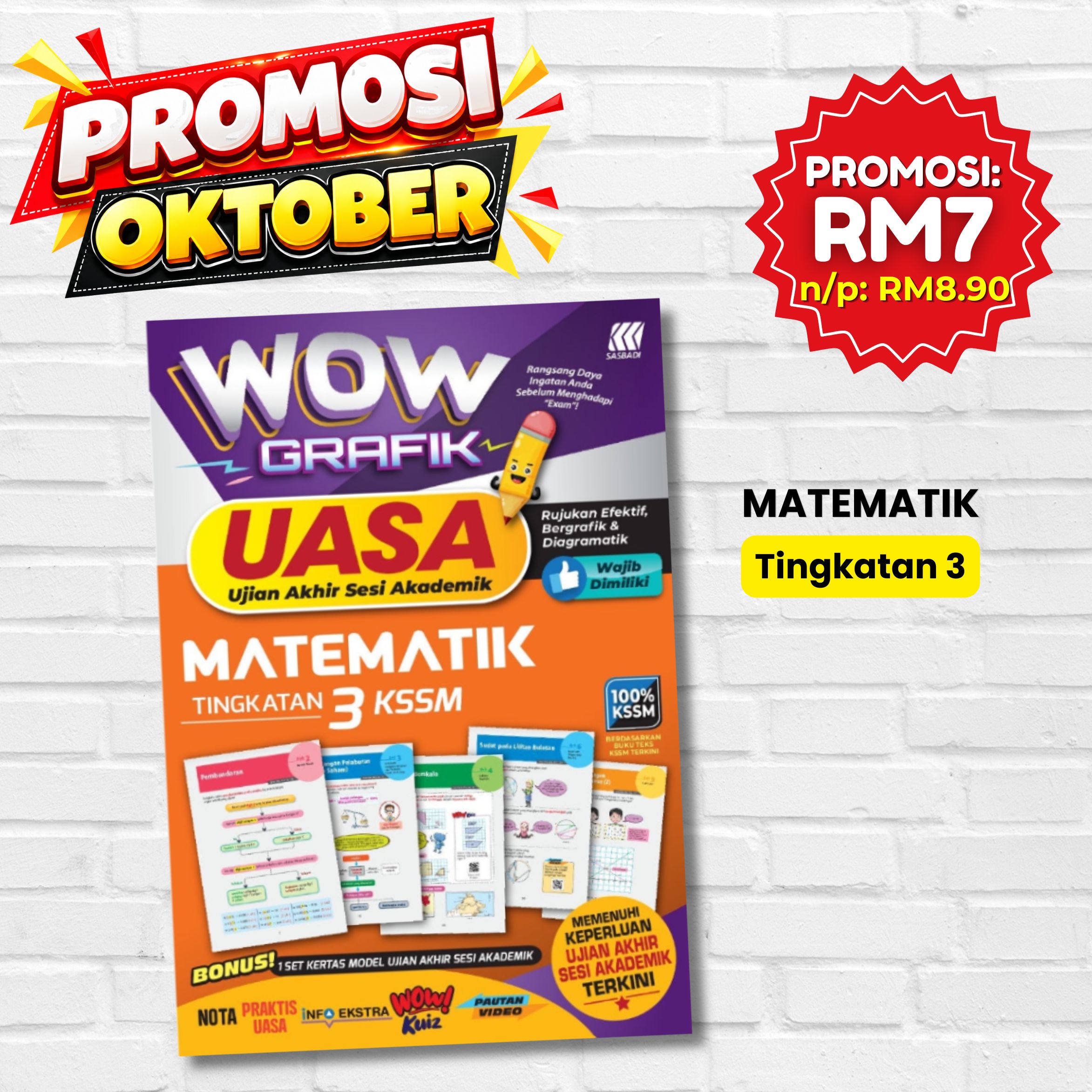 Buku Wow Grafik UASA KSSM - Matematik Ting 3