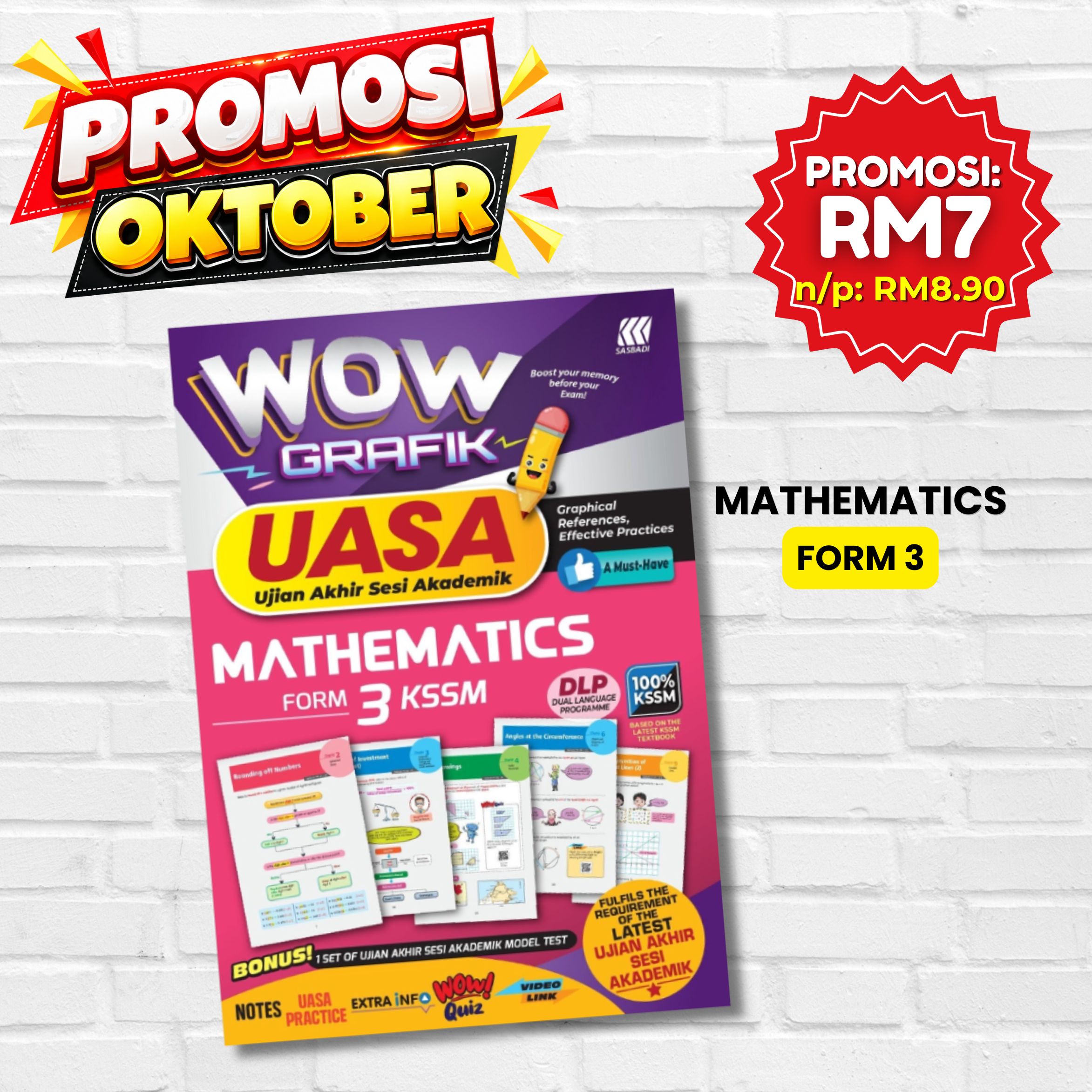 Buku Wow Grafik UASA KSSM - Mathematics Form 3