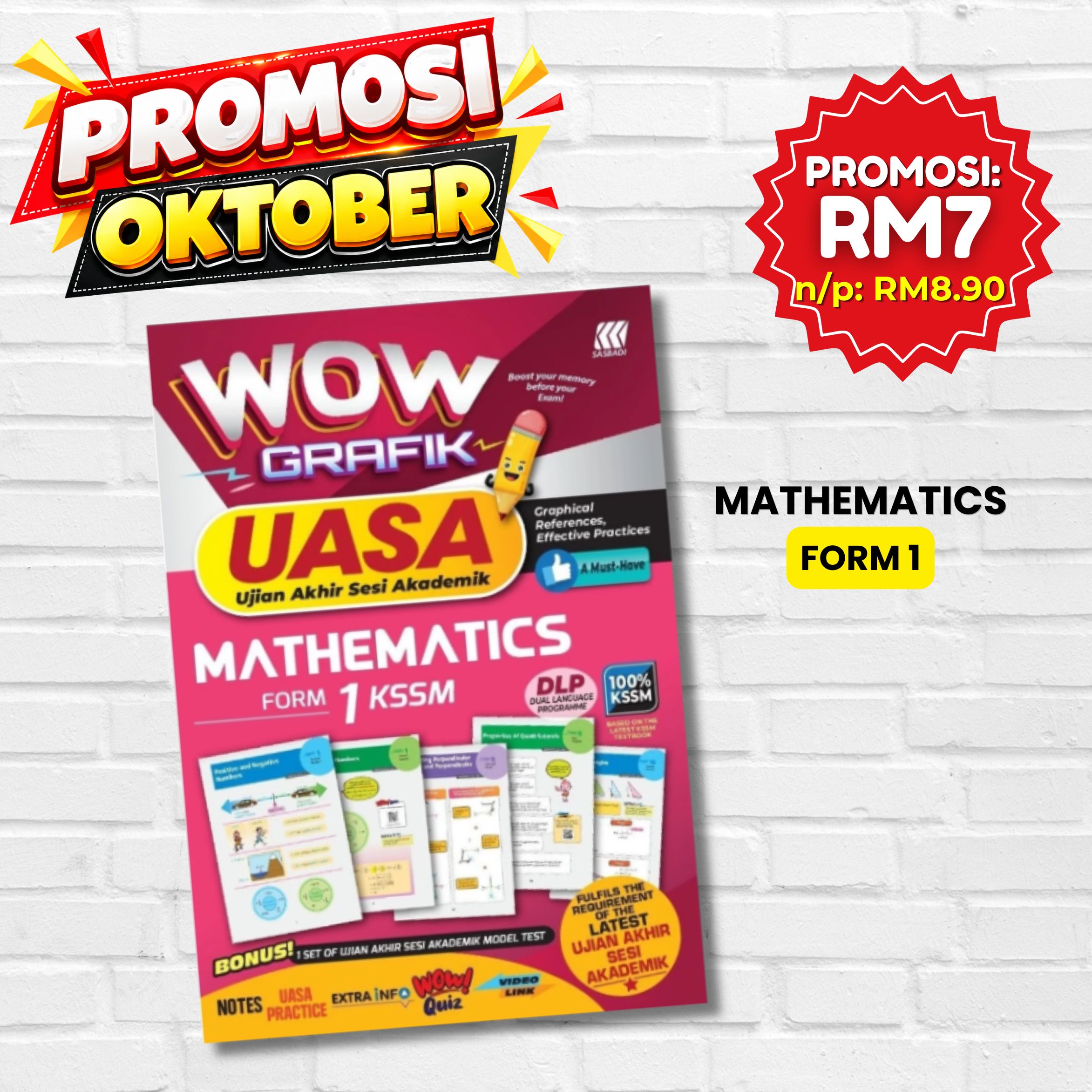 Buku Wow Grafik UASA KSSM - Mathematics Form 1