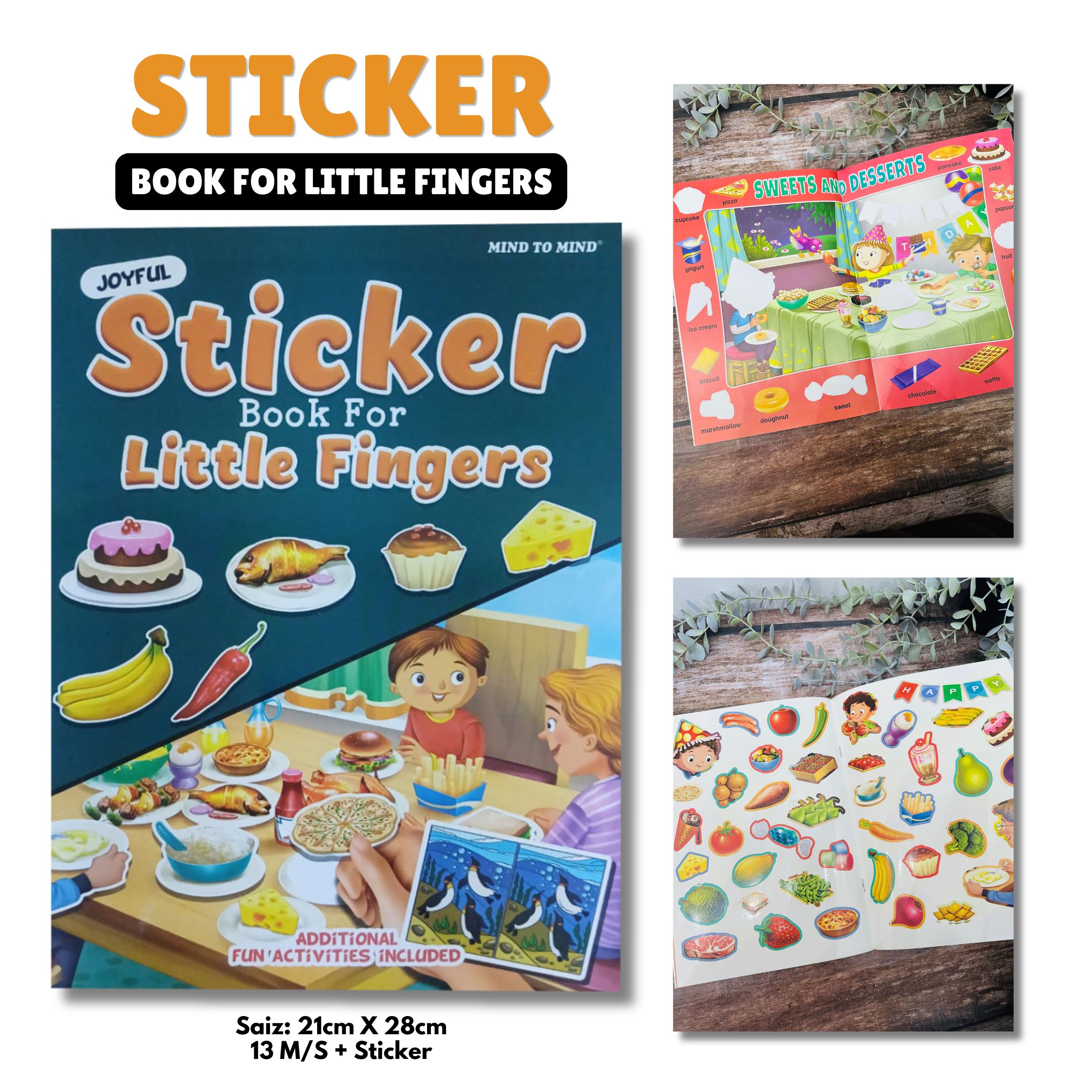 Joyful Sticker Book For Little Fingers