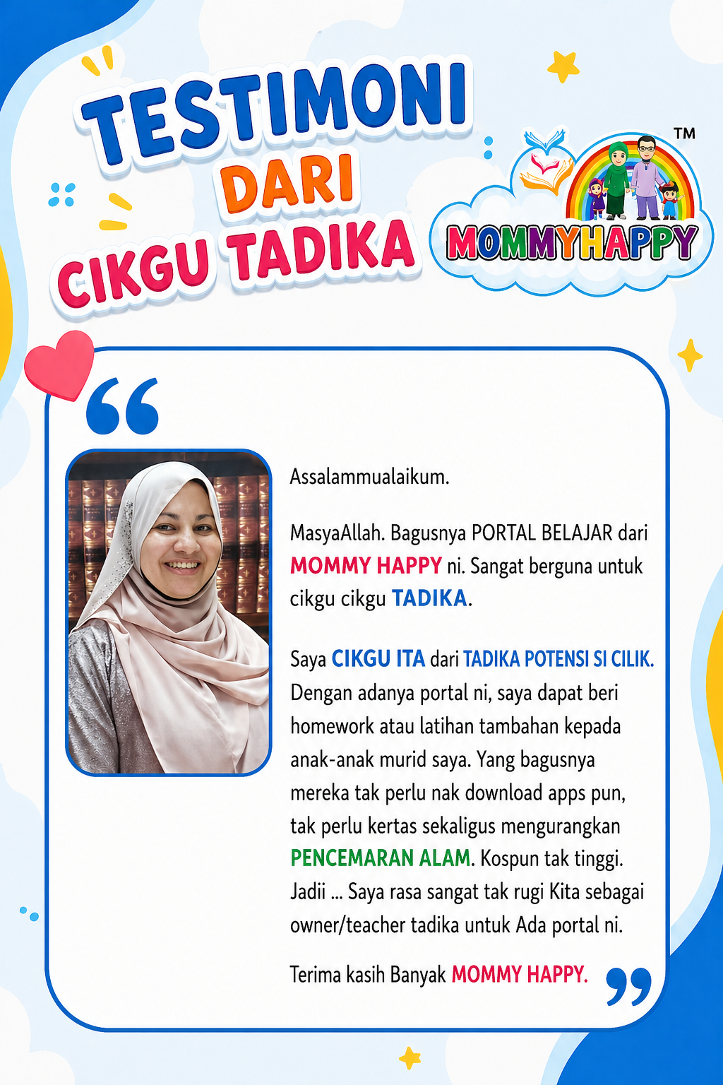 Testimoni Cikgu Tadika