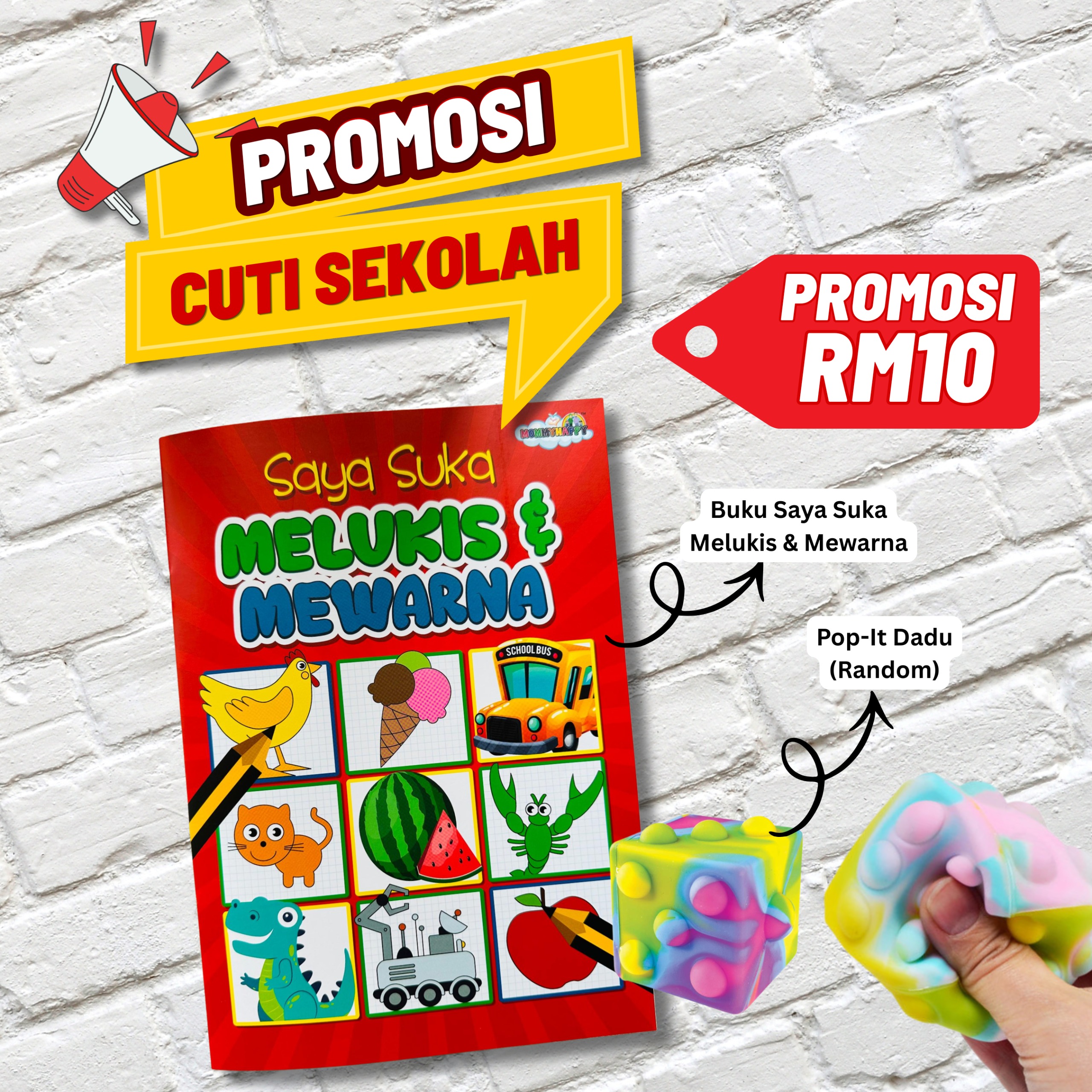SAYA SUKA MELUKIS MEWARNA + DADU POP IT