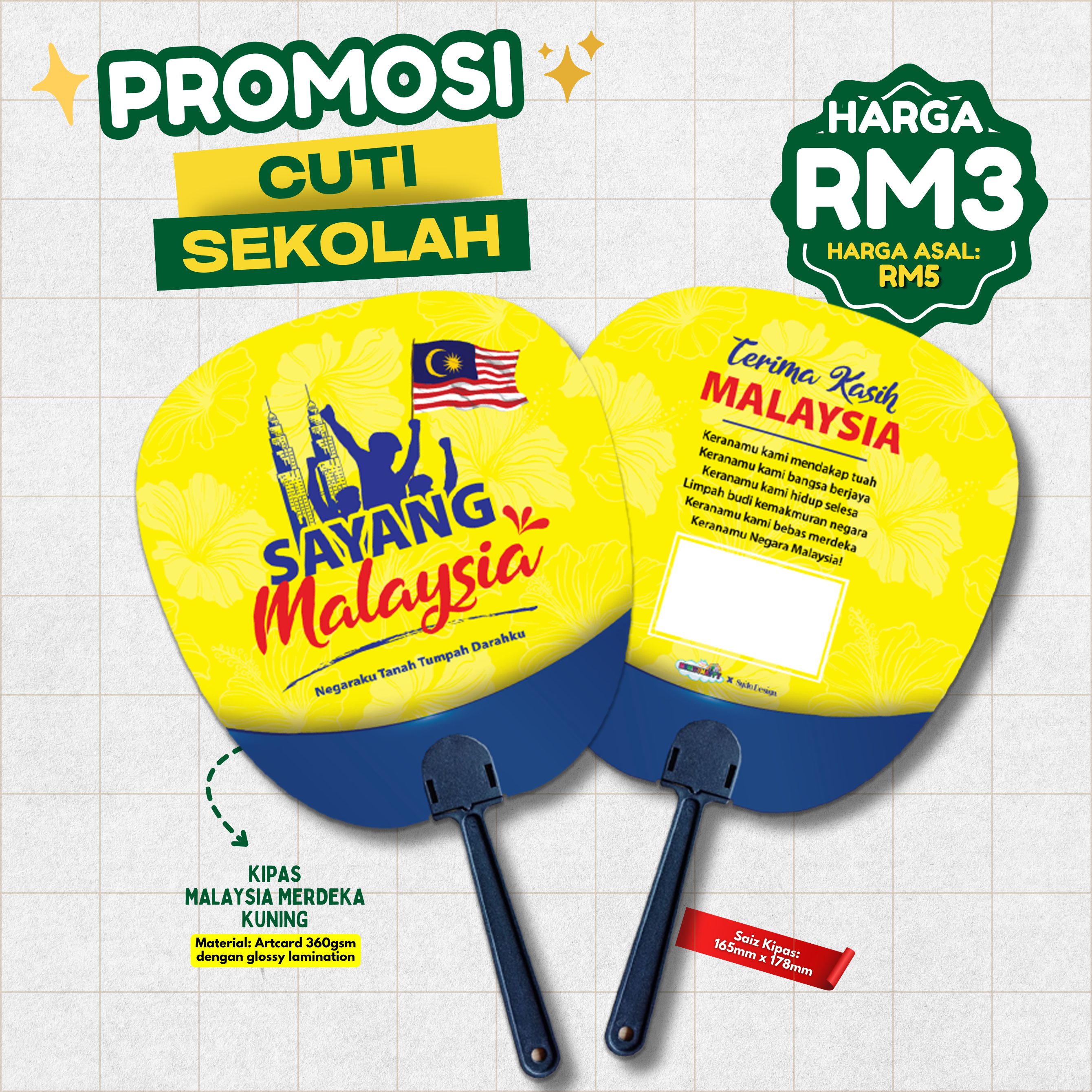 KIPAS MALAYSIA KUNING (LOOSE)
