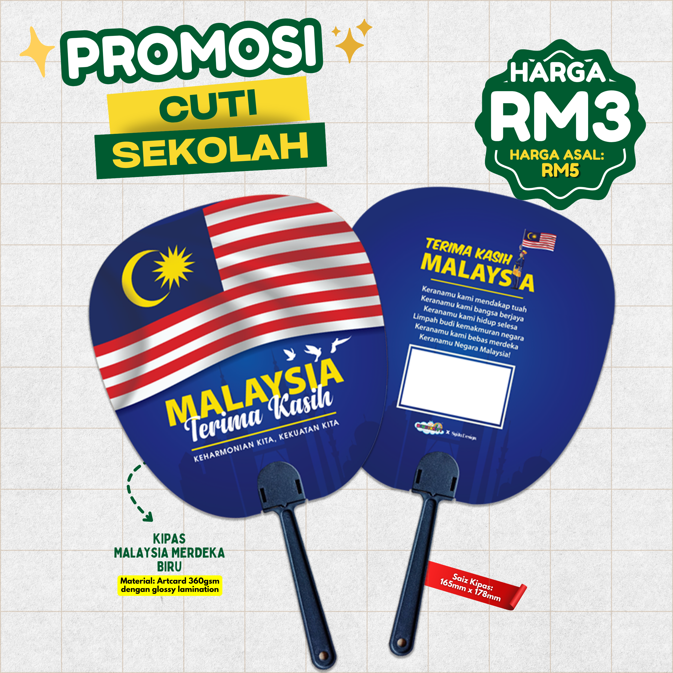 KIPAS MALAYSIA BIRU (LOOSE)